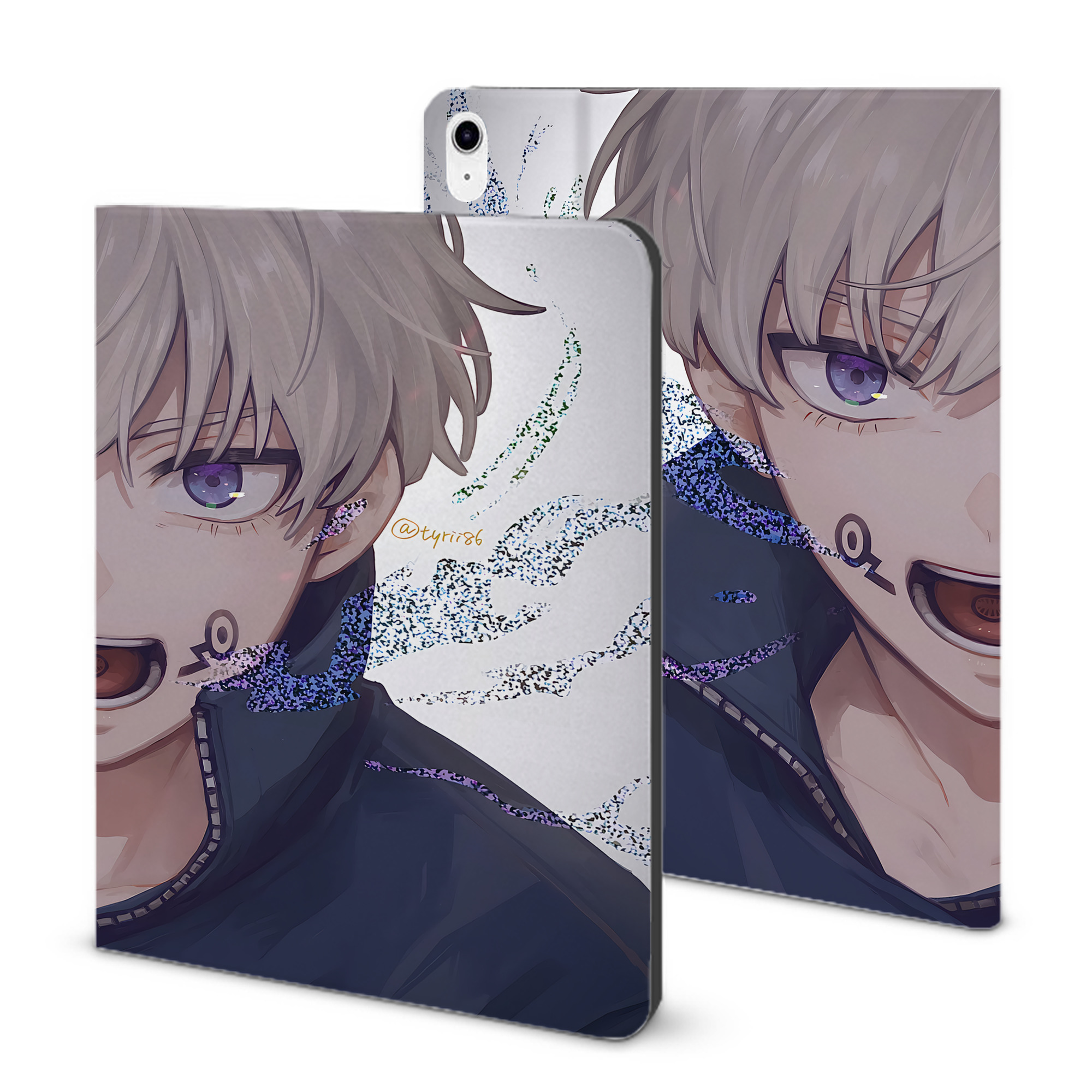 （画像用） 呪術廻戦 Jujutsu Kaisen IPad ケース ブック型 PUレザー TPU 耐衝撃 軽量 薄型 ペン収納なし 全面保護 IPad 各モデル対応